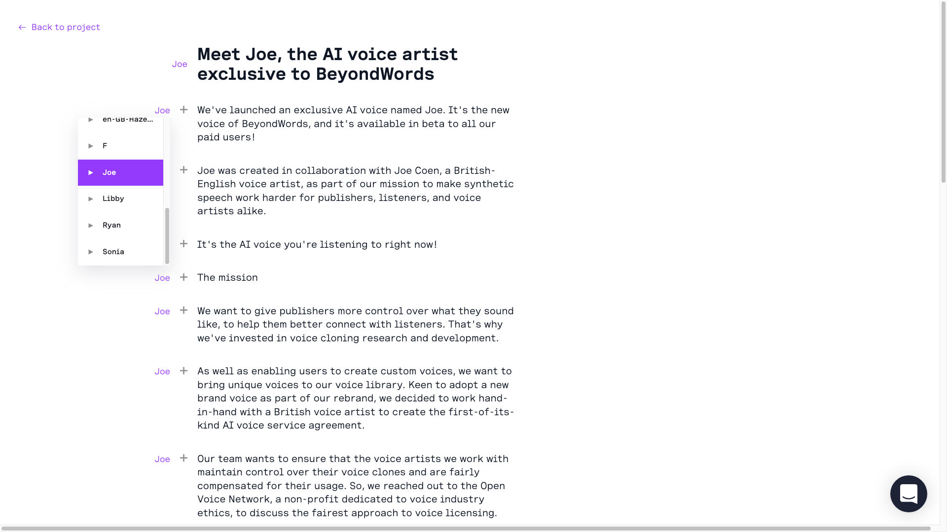 Meet Joe, the AI voice artist exclusive to BeyondWords