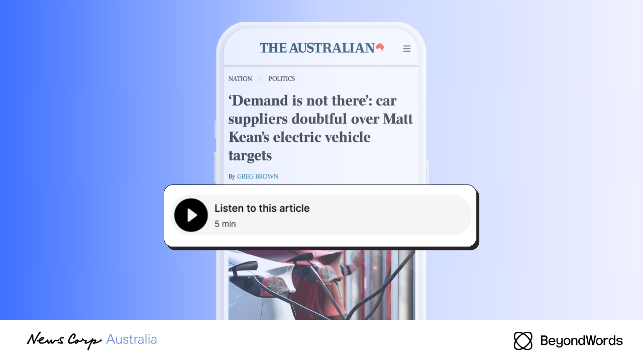 News Corp Australia launches AI audio across its major news brands