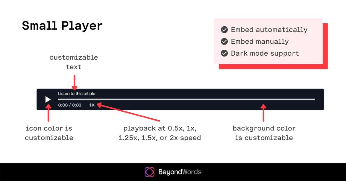 How to boost audio engagement with custom player text