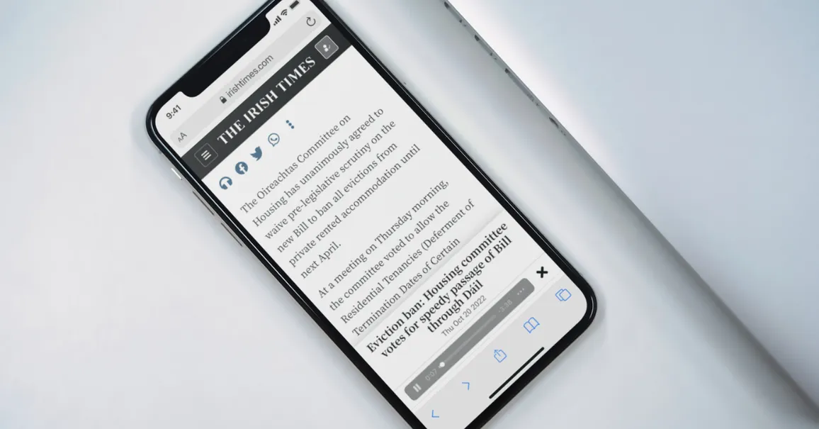 The Irish Times: Driving subscriptions with AI audio